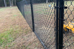 Black chain-link fence